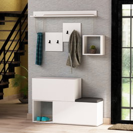 Hanah Home Perchero Holdon Blanco